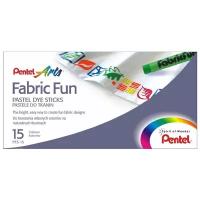 Пастель для ткани Pentel FabricFun Pastels, 15 цв., 8/60 мм PTS-15 1416823