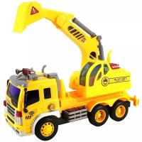 Экскаватор ABtoys 1:16, инерционный, свет и звук, 28,5*8,5*16 см (WY303S/WC-A7710)