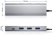 CSL USB-C хаб CSL Type-C Hub 3USB/1USB-C Space Gray темно-серый 302562