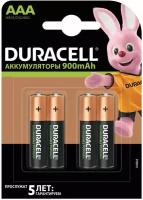 Батарейки аккумуляторные Duracell HR03 (AAA) Ni-Mh 900 mAh 4 шт 81546826 (453568)