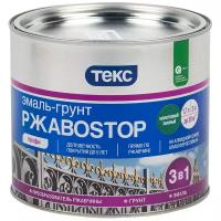 Эмаль алкидная (А) ТЕКС РжавоSTOP Профи полуглянцевая молотковый зеленый 2 кг