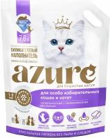 Наполнитель Azure для кошачьего туалета силикагелевый, впитывающий, кристаллический, для избирательных кошек, гигиенический, без запаха 7,6 л