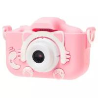 Фотоаппарат GSMIN Fun Camera Kitty со встроенной памятью и играми, розовый