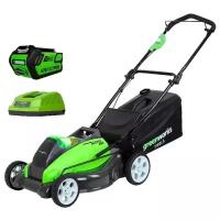 Электрическая газонокосилка Greenworks 2500107uf G40LM45K6, 45 см