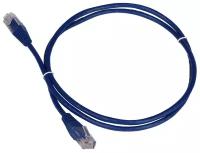 Патч-корд Lanmaster TWT-45-45-1.0-BL UTP вилка RJ-45-вилка RJ-45 кат.5е 1м синий ПВХ (уп:1шт)