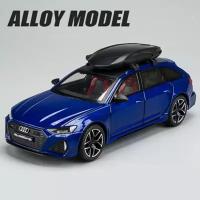 Коллекционная модель Audi RS6 Avant 1:24 с багажником (металл, свет, звук)