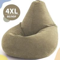 Кресло-мешок Груша, MyPuff,размер XXXХL-Комфорт, мебельный велюр, бежевый