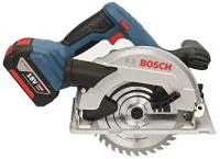 Аккумуляторная дисковая пила BOSCH GKS 18V-57 G 5.0Ач х2 Box, 18 В