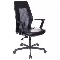 Кресло VB-EChair-225 PTW к/з черный, сетка серая (TW-04)