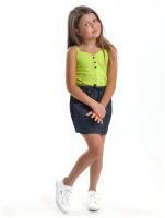 Сарафан для девочек Mini Maxi, модель 0818, цвет черный/салатовый, размер 92