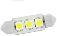 Лампа светодиодная T11(C5W) 12V 3 SMD диода c цоколем 36мм 1-конт.белая SKYWAY Cалон,номер