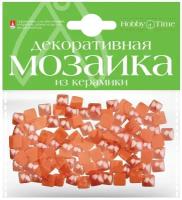 Мозаика декоративная из керамики 8Х8 ММ,100 ШТ., оранжевый, Арт. 2-332/07