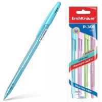 Ручка шариковая ErichKrause® R-301 Spring Stick 0.7, цвет чернил синий (в пакете по 4 шт.)