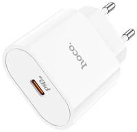 Сетевое зарядное устройство Hoco C94A Metro, PD20W + кабель USB Type-C - Lightning, 1м, белый