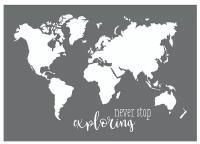 Трафарет World Map в наборе со шпателем-скребком А3 (27,0 х 42,0 см) RAYHER 45106000