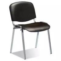 Стул для посетителей Easy Chair Rio (изо) хром к/з чёрный V-14/PV-1