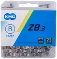 Цепь велосипедная KMC Z8.3 Silver/Grey, 7/8 (21/24) скоростей, 114 звеньев, 1/2