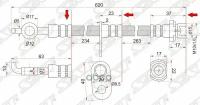 ST9094702C48 SAT Шланг тормозной передний (Таиланд) TOYOTA COROLLA/SPACIO/RUNX/IPSUM/NOAH/VOXY/PREMIO 00- LH