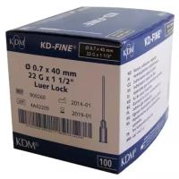 Игла инъекционная 22G (0,7х40мм) Luer lock KD-Fine 100шт/уп