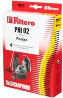 Пылесборник Filtero Standard PHI 02 бумажные (4 шт.) + фильтр, для пылесосов Philips