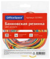 Банковская резинка 50г OfficeSpace, диаметр 60мм, ассорти, европодвес