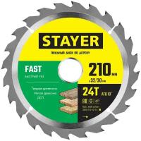 Диск пильный по дереву STAYER Fast (210x32/30 мм; 24T) 3680-210-32-24_z01