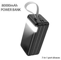 Power Bank Premium DBT13/80000 mAh/ Ультра мощный Повербанк для телефона и ноутбука/ Внешний аккумулятор с быстрой зарядкой/Зарядное устройство