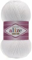 Пряжа Alize Cotton Gold, 55 % хлопок, 1 % акрил, 100 г, 330 м, 1 шт., 55 белый 330 м