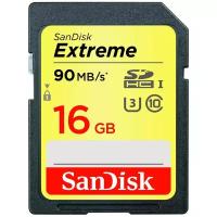 Карта памяти SD 16 ГБ SanDisk Class 10 Extreme ( SDSDXNE-016G-GNCIN )