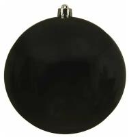 Пластиковый шар глянцевый, цвет: черный, 140 мм, Kaemingk
