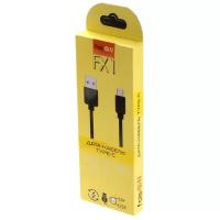 Кабель USB - Type-C FaisON FX1, 2.0м, круглый, 2.1A, силикон, чёрный