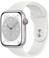Умные часы Apple Watch Series 8 45 мм Aluminium Case, silver/white (M/L)