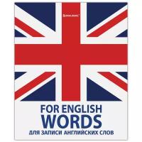 Тетрадь-словарь для записи английских слов А5 48 л., скоба, клетка, BRAUBERG, справка, 403562