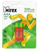 Аккумулятор тип AAA Mirex 1000mAh (2шт в блистере), 23702-HR03-10-E2