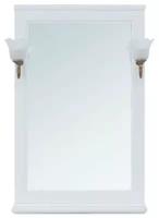 Зеркало Aquanet Валенса 65 белое, основа светильника бронза