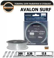 Леска рыболовная BUSHIDO AVALON SURF 0.30мм 300 метров, для рыбалки, для фидерной ловли, для карповой ловли