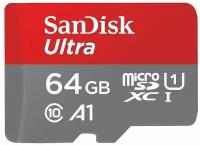 Карта памяти SanDisk 64GB microSDXC Class 10 Ultra UHS-I A 1 (140 Mb/s) без адаптера