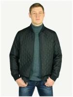 Куртка мужская демисезонная осень/весна на молнии, темный хаки, размер 46, на обхват груди 90-94 см