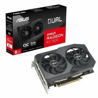 Видеокарта ASUS AMD Radeon RX 7600 [DUAL-RX7600-O8G-V2] OC Edition V2/PCI-E 4.0, 2715 Mhz /8ГБ GDDR6 18000Mhz 128 bit/ Retail