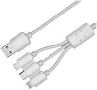 Кабель GAL 3 в 1 USB A - 8pin/Type C/microUSB 2737