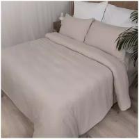 Комплект постельного белья La Notta двуспальный с евро простыней, полисатин, жатка, песочный