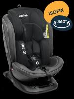 Автокресло JUNION Ebby группа 0+/1/2/3 (0-36 кг), 360°, Isofix, тёмно-серый