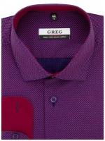 Рубашка GREG, размер 174-184/43, бордовый