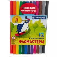 Centropen Набор фломастеров Пингвины, 7790/12-86, разноцветный