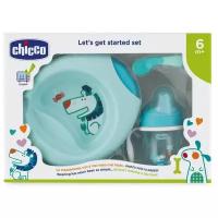 Комплект посуды Chicco 6 м+, 4 предмета, голубой