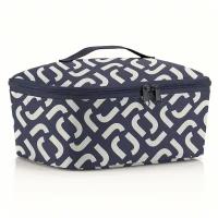 Термосумка coolerbag m pocket signature navy, Reisenthel, синий/белый, арт: LF4073