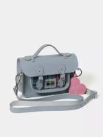 Сумка кожаная Cambridge Satchel The LNY Mini Satchel (French Grey & Macbeth Ancient Tartan)