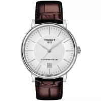 Наручные часы TISSOT T-Classic, серебряный, коричневый