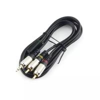 Кабель Cablexpert mini Jack 3.5 - 2 x RCA (CCAB-02-35M2RM), 1.5 м, черный