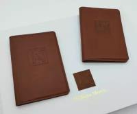 Комплект для личных документов William Morris, натуральная кожа, подарочная упаковка